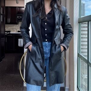 Danier Black Leather Jacket for Women